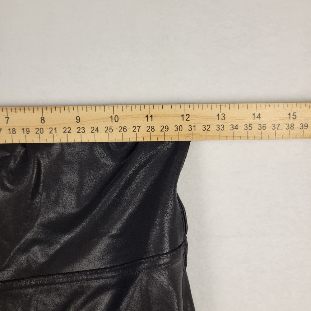 Spanx Motto Faux Leather Leggings Women's Sz‎ Medium Black - Picture 8 of 10